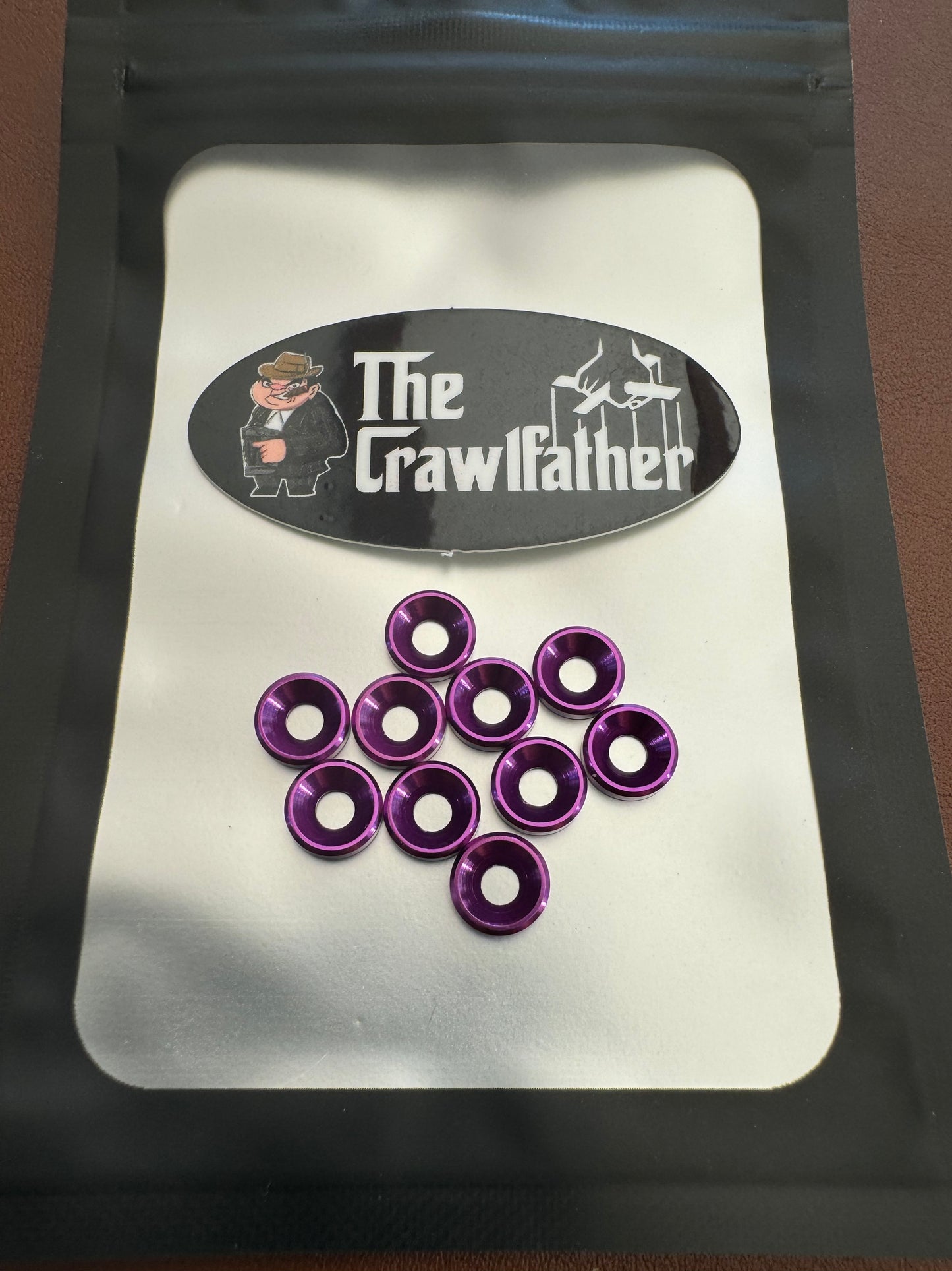 Purple Anodized M3 Countersunk Washers